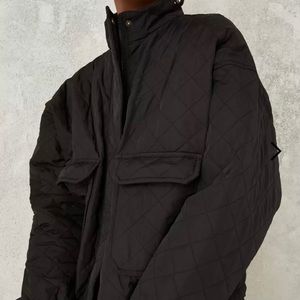 NWOT Missguided Tall Black Quilted Zip Jacket